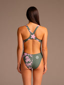 Damesbadpak voor training PINUP 388P - Logo Military + Lichtroze