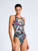 Dames badpak voor training PINUP 459PF - Psycho