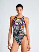 Dames badpak voor training PINUP 459PF - Psycho