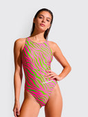 Dames trainingsbadpak PINUP 564PF - Acid strepen