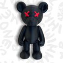 Art toy Teddy Psycho - Nero + Rosso