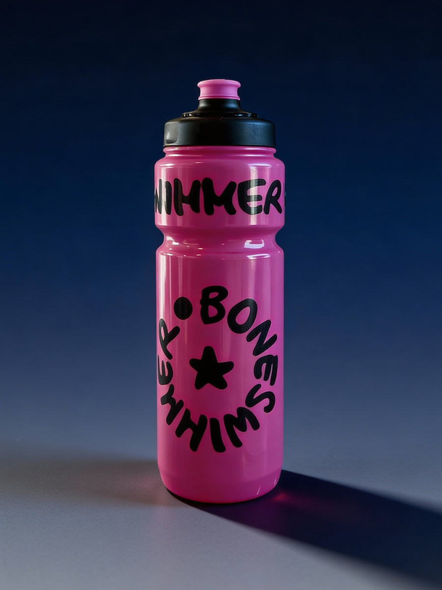 Sportdrinkfles 750 ml — BONESWIMMER Fuchsia Logo Zwart