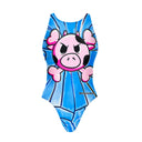 Costume intero donna da allenamento PINUP 499PF - Skullcow, vista frontale