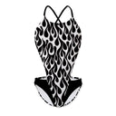 Costume intero donna da mare Dega L032D - Fiamma Bianca