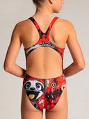 Costume intero bambina da allenamento Pinup 540P - Bradipo