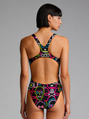 Costume intero donna da allenamento Pinup 548PF - Skull tribe