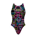 Costume intero bambina da allenamento Pinup 548PF - Skull tribe