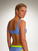 Top bikini donna da mare Hawaii L01HA - Indaco, vista posteriore