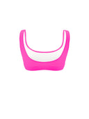 Top bikini donna da mare Hawaii L02HA - Fucsia fluo, vista posteriore