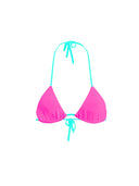Top bikini donna da mare Santorini L02SA - Fucsia fluo, vista frontale