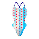 Costume intero bambina da mare Alte L036A - Stelle marine, vista frontale
