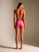 Costume intero donna da allenamento NEW YORK 001NF - Fucsia, vista posteriore