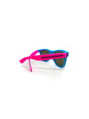 Zonnebril model Wayfarer - Lichtblauw + Fluofuchsia
