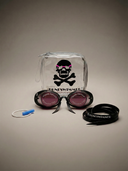 Occhialini Svedesi Mirror con silicone Soft Frame - Rosa Specchio Silver