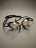 Occhialini Svedesi Mirror con silicone Soft Frame - Trasparente Specchio Gold