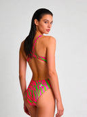 Dames trainingsbadpak PINUP 564PF - Acid strepen