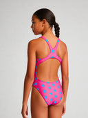 Meisjes trainingsbadpak PINUP 556PF - Fuchsia blauwe ster