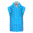 Poncho in microfibra 67POF - Azzurro stella rosa