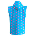 Poncho in microfibra 67POF - Azzurro stella rosa