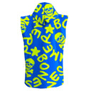 Poncho bimbo in microfibra 50POF - Turchese Logo Giallo