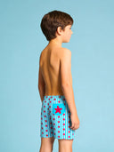 Boxer mare bambino Samoa N031SM - Stelle marine, dettaglio indossato