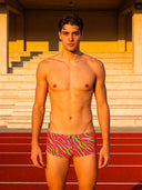 Heren zwembroek met pijp voor training UCLA 268UF - Acid stripes
