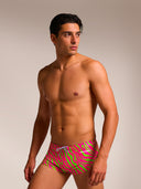 Heren zwembroek met pijp voor training UCLA 268UF - Acid stripes
