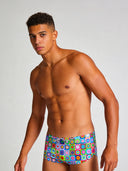 Heren zwembroek met pijp voor training UCLA 262UF - Pop squares