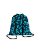 Rugzak van microvezel 137ZF - Blauw met mintgroen logo, productafbeelding 1 - BONESWIMMER
