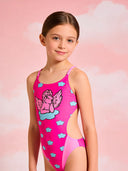 Costume intero bambina da mare Alte L041AF - Angelo, vista frontale