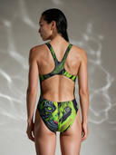 Trainingsbadpak dames PINUP 519P - Acid: achteraanzicht, gedragen