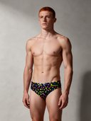 Slip da nuoto uomo da allenamento H2OTTO 371HF - Eclipse: vista frontale indossato