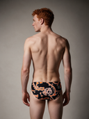 Slip da nuoto uomo da allenamento H2OTTO 385HF - Teschio Neon: vista posteriore indossato