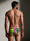Slip da nuoto uomo da allenamento H2OTTO 394HF - Enjoy: vista posteriore indossato