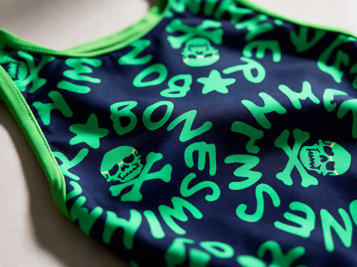 Blauw met mintlogo