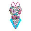 Costume intero donna da mare Alte L025AF - Skull Mexican