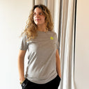 T-Shirt Grigia Logo Giallo Fluo